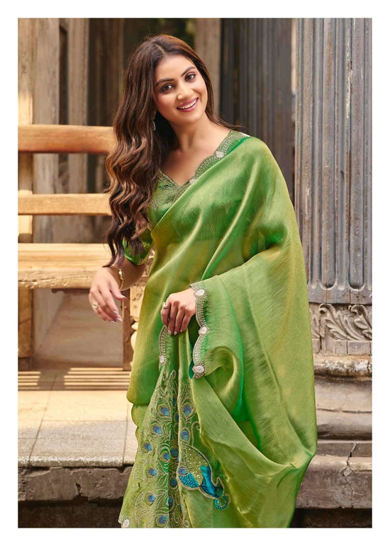 LT Fabrics Jimmy Vol 2 PN Cloud Fancy Embroidered Saree - Amrah Wholesale