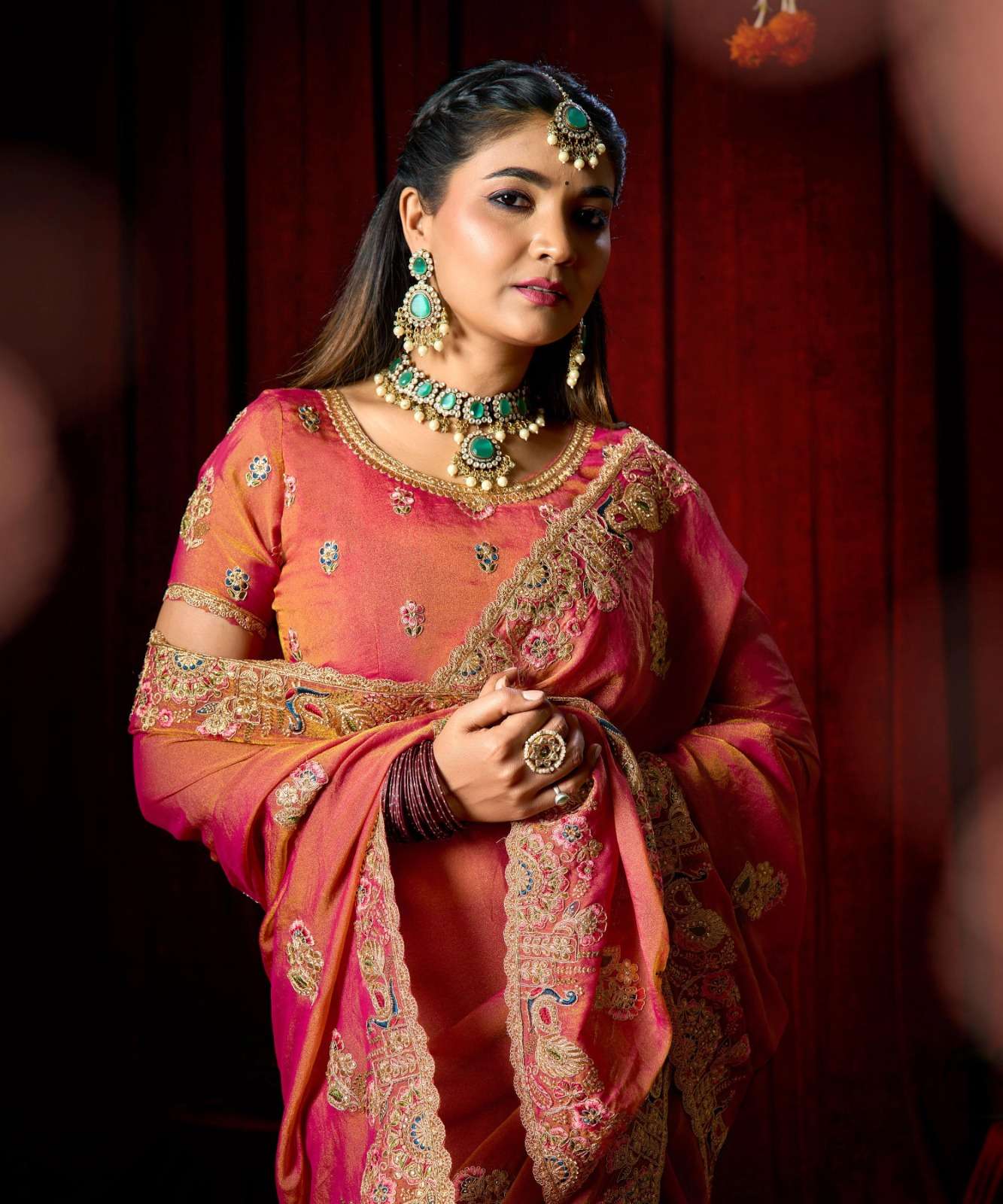 LT Fabrics Jimmy Vol 9 PN Cloud Fancy Embroidered Saree - Amrah Wholesale