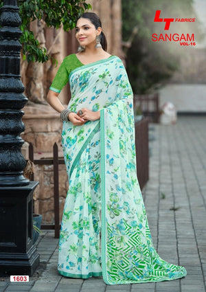 LT Fabrics Lt Sangam Vol 16 Micro Printed Saree Collection - Amrah Wholesale