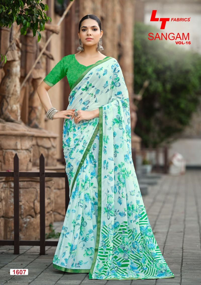 LT Fabrics Lt Sangam Vol 16 Micro Printed Saree Collection - Amrah Wholesale