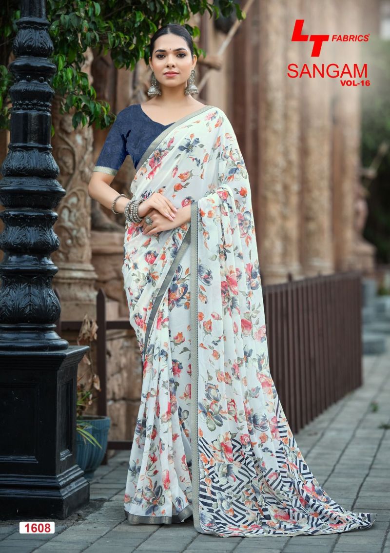 LT Fabrics Lt Sangam Vol 16 Micro Printed Saree Collection - Amrah Wholesale