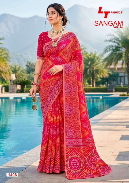 Lt Fabrics Sangam Vol 14 Micro Saree Collection Wholesale Price Surat - Amrah Wholesale