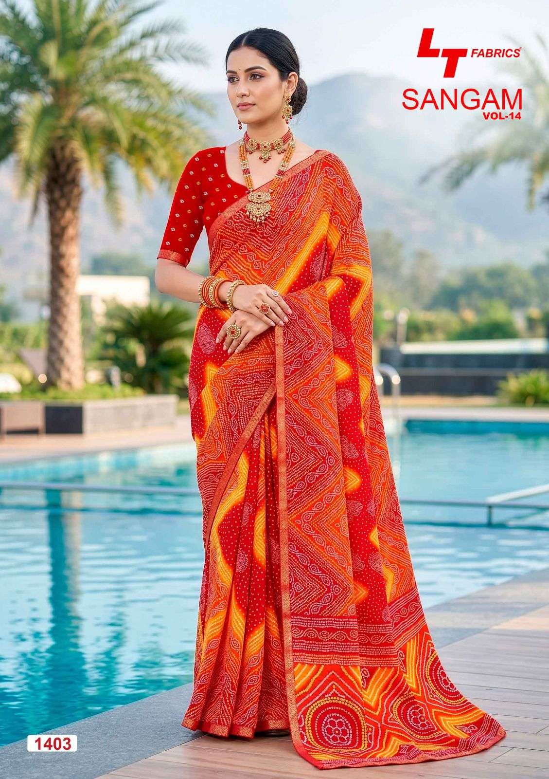Lt Fabrics Sangam Vol 14 Micro Saree Collection Wholesale Price Surat - Amrah Wholesale