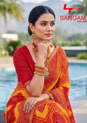 Lt Fabrics Sangam Vol 14 Micro Saree Collection Wholesale Price Surat - Amrah Wholesale