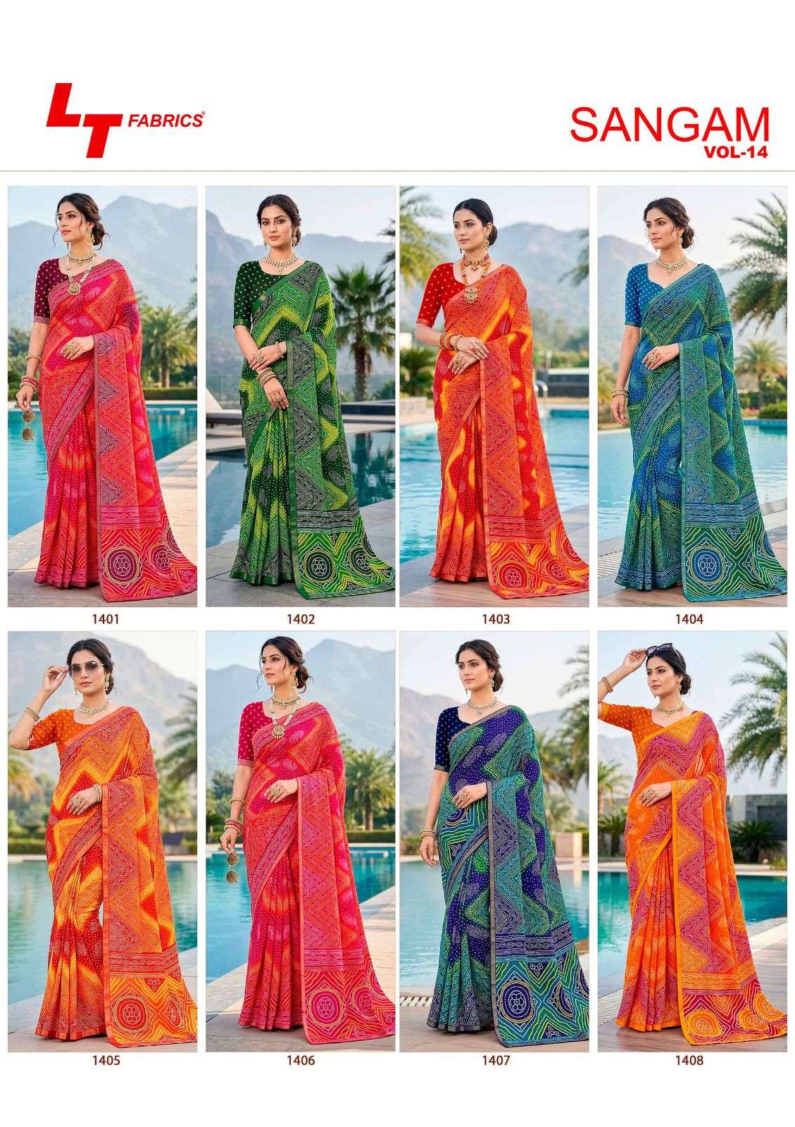 Lt Fabrics Sangam Vol 14 Micro Saree Collection Wholesale Price Surat - Amrah Wholesale
