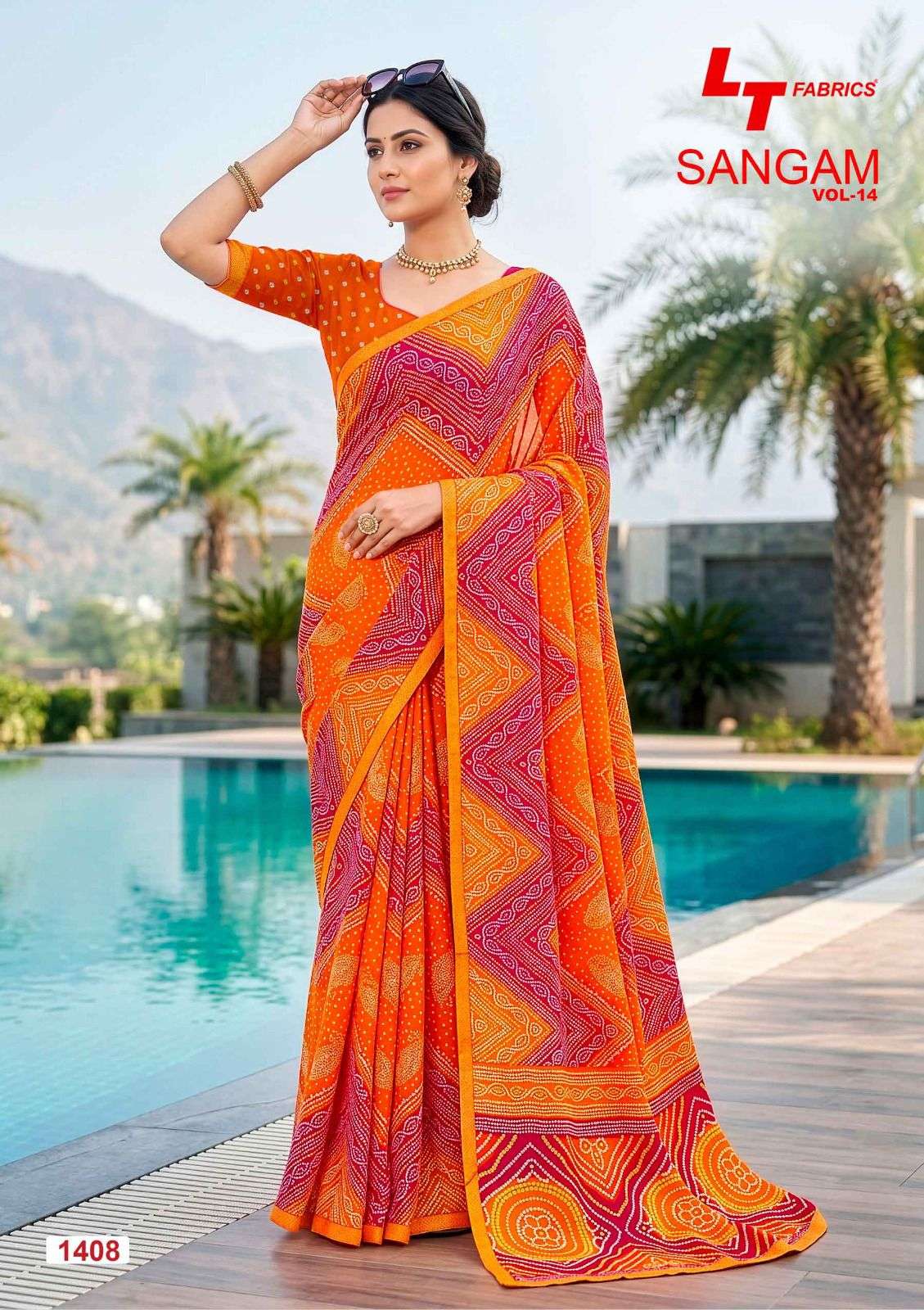 Lt Fabrics Sangam Vol 14 Micro Saree Collection Wholesale Price Surat - Amrah Wholesale