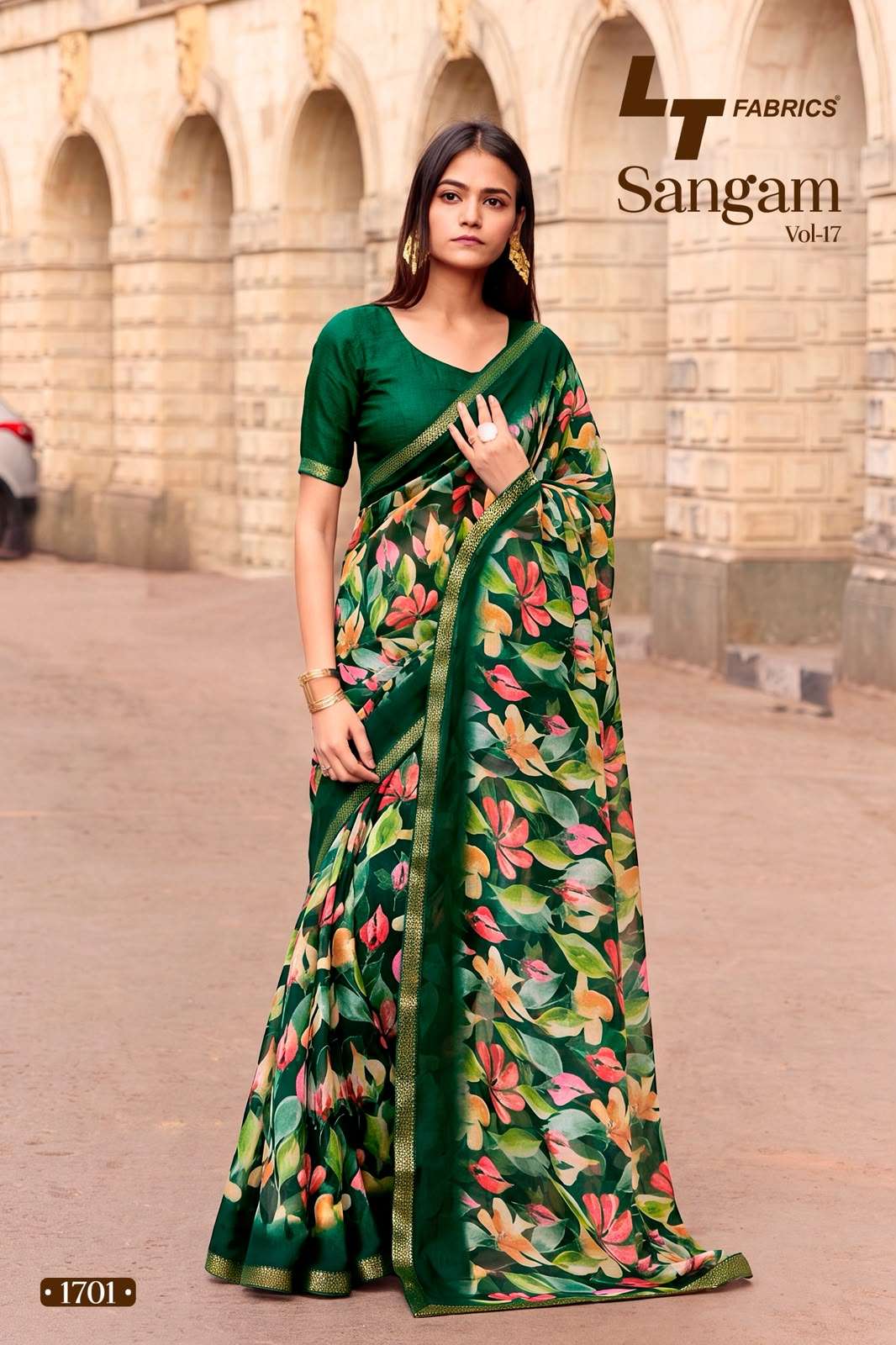 LT Fabrics Sangam Vol 17 Micro Fancy Saree Wholesale - Amrah Wholesale