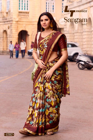 LT Fabrics Sangam Vol 17 Micro Fancy Saree Wholesale - Amrah Wholesale