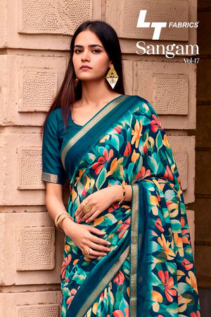 LT Fabrics Sangam Vol 17 Micro Fancy Saree Wholesale - Amrah Wholesale