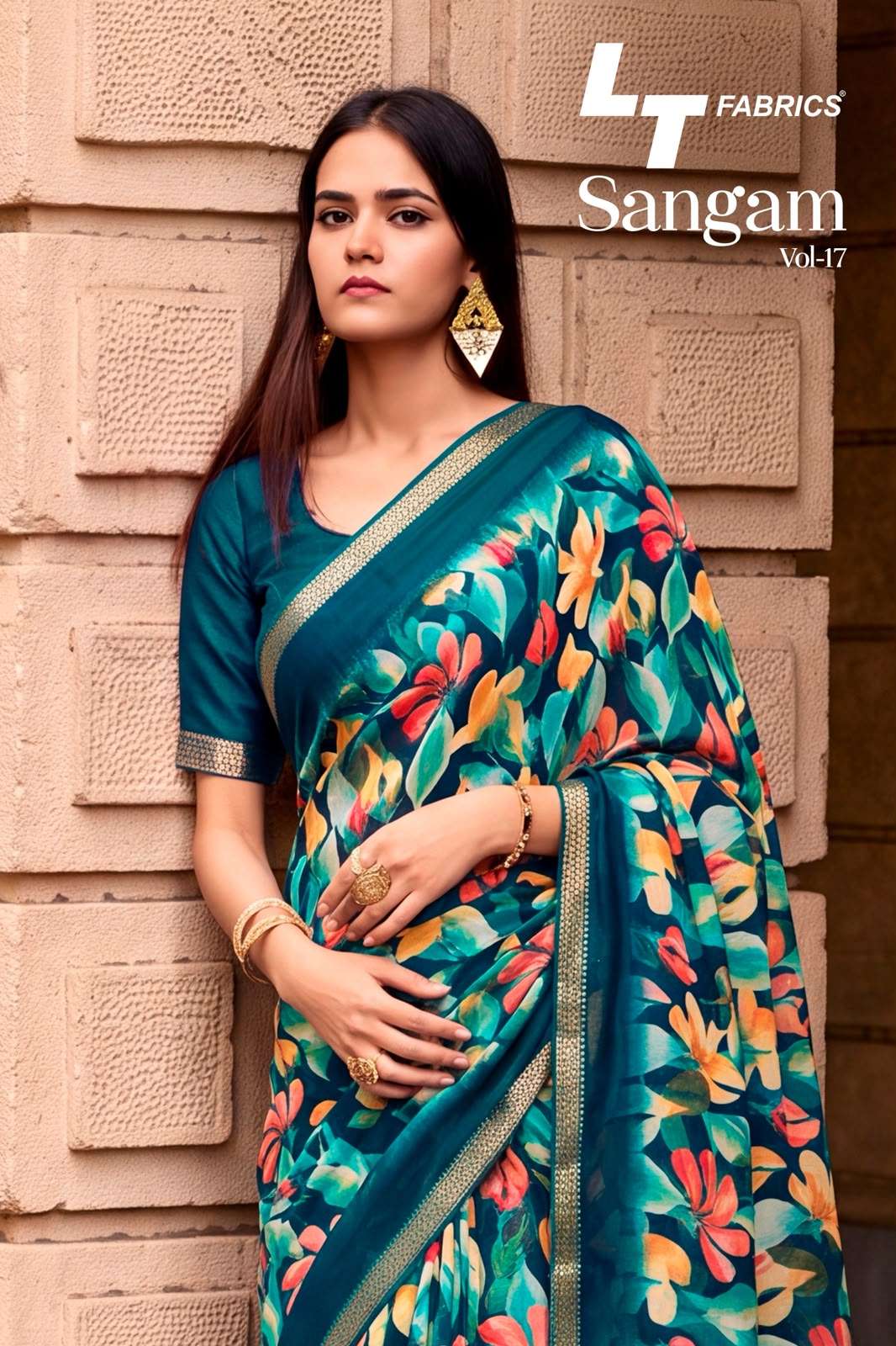 LT Fabrics Sangam Vol 17 Micro Fancy Saree Wholesale - Amrah Wholesale