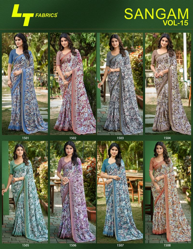 LT Sangam Vol 15 Micro Printed Saree Collection