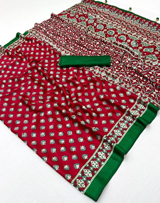 Lux Vol 43 Pure Modal Mirror Work Saree Collection