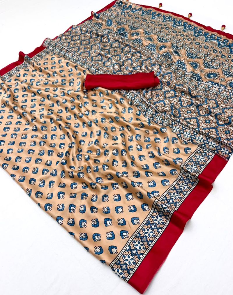 Lux Vol 43 Pure Modal Mirror Work Saree Collection