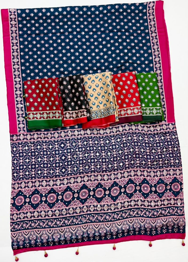 Lux Vol 43 Pure Modal Mirror Work Saree Collection