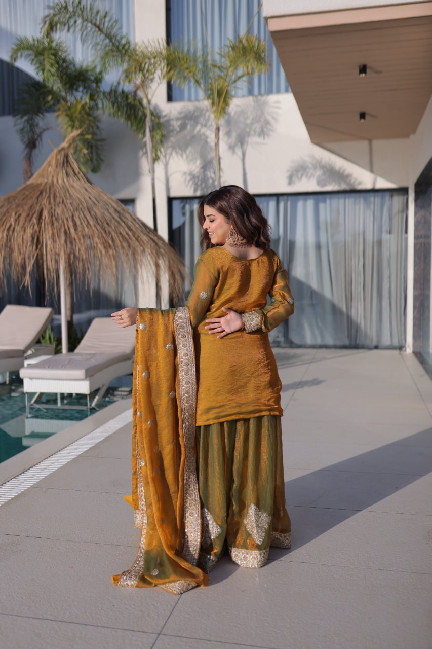 Lw 9327 Fendy Chiffon Kurti Set Wholesale Surat