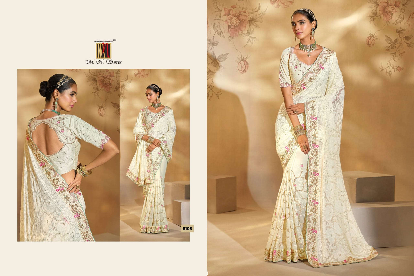 M.N Sarees Shahi Poshak Vol-06 Pure Silk Banarasi Saree