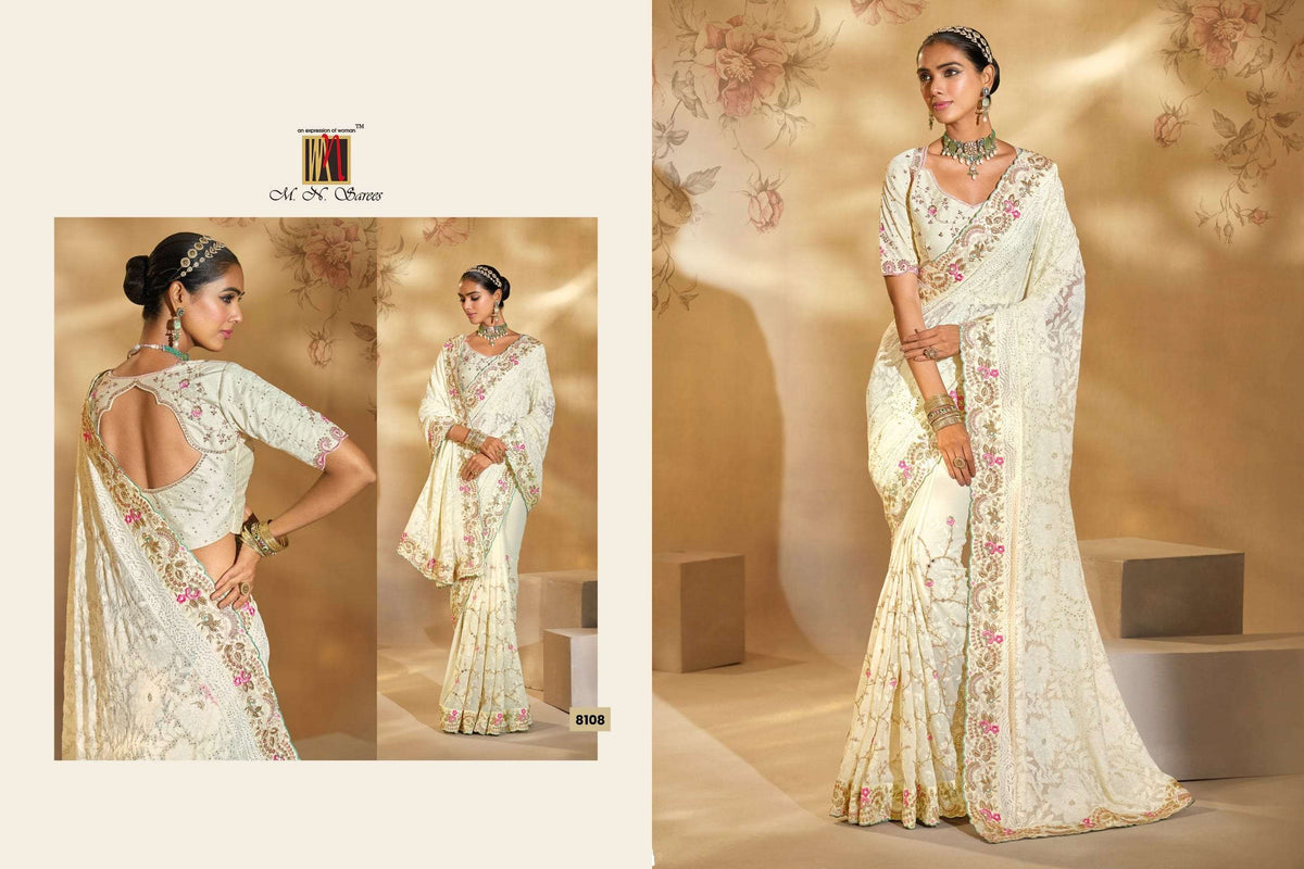 M.N Sarees Shahi Poshak Vol-06 Pure Silk Banarasi Saree