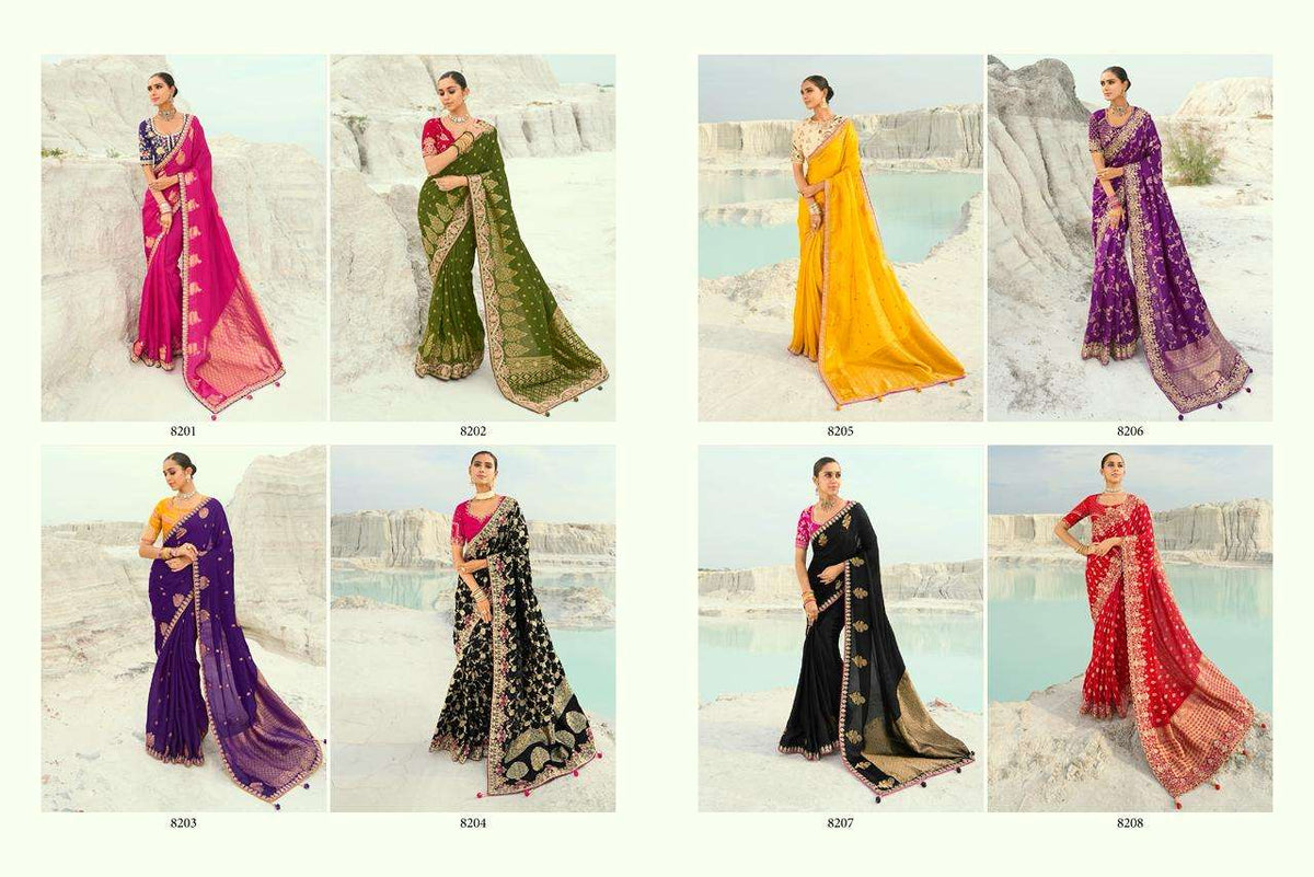 M.N Sarees Shahi Poshak Vol-07 Viscose Satin Saree