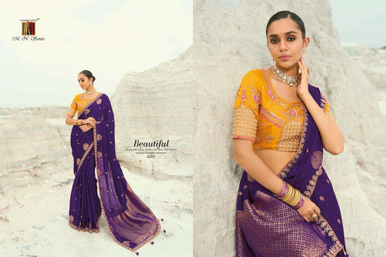 M.N Sarees Shahi Poshak Vol-07 Viscose Satin Saree