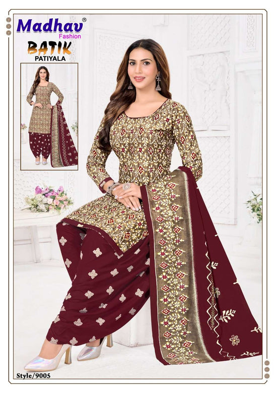 MADHAV BATIK PATIYALA VOL - 9 Dress Material Wholesale Catalogue - Amrah Wholesale