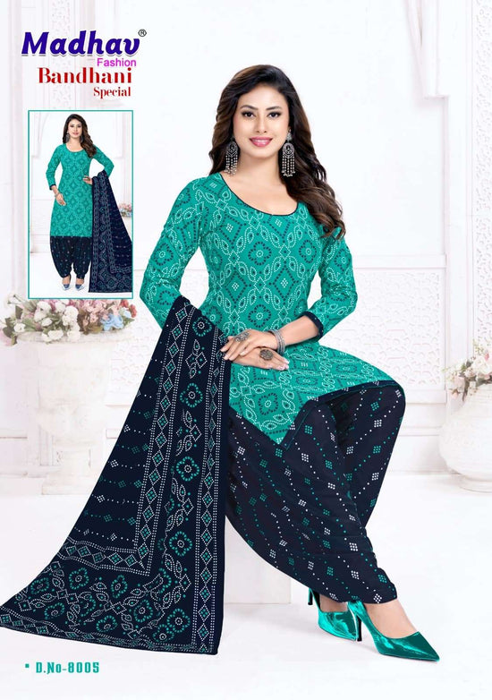 Madhav Fashion Bandhani Special Vol 8 Pure Cotton Bandhani Dress Material