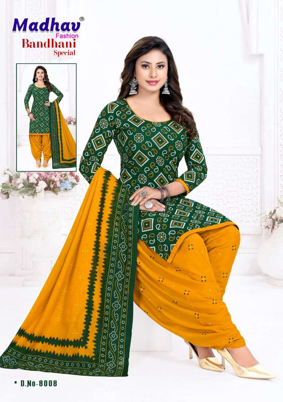 Madhav Fashion Bandhani Special Vol 8 Pure Cotton Bandhani Dress Material