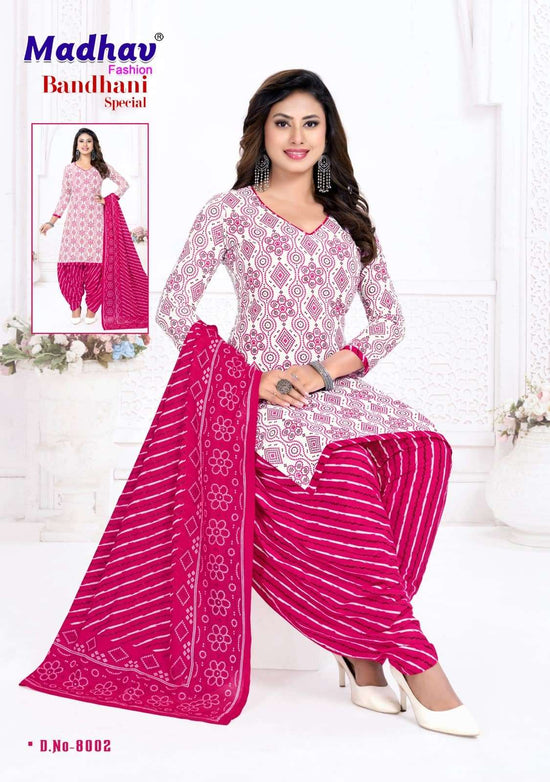 Madhav Fashion Bandhani Special Vol 8 Pure Cotton Bandhani Dress Material