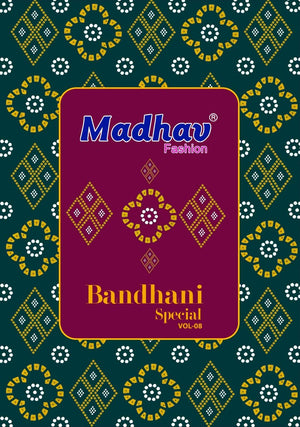Madhav Fashion Bandhani Special Vol 8 Pure Cotton Bandhani Dress Material - Amrah Wholesale