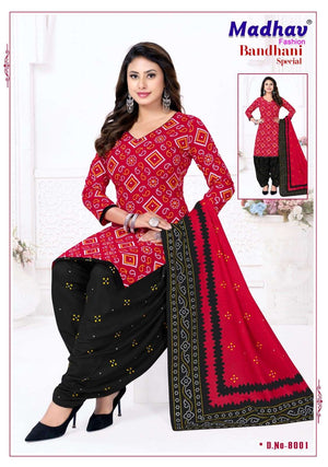 Madhav Fashion Bandhani Special Vol 8 Pure Cotton Bandhani Dress Material - Amrah Wholesale