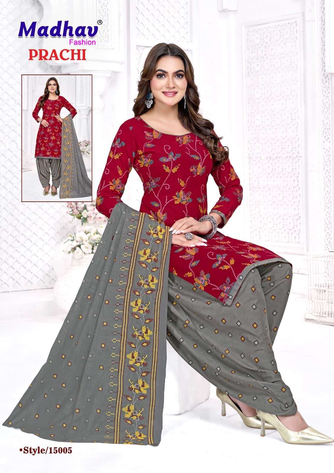 Madhav Fashion Prachi Vol 15 Pure Cotton Printed Dress Material