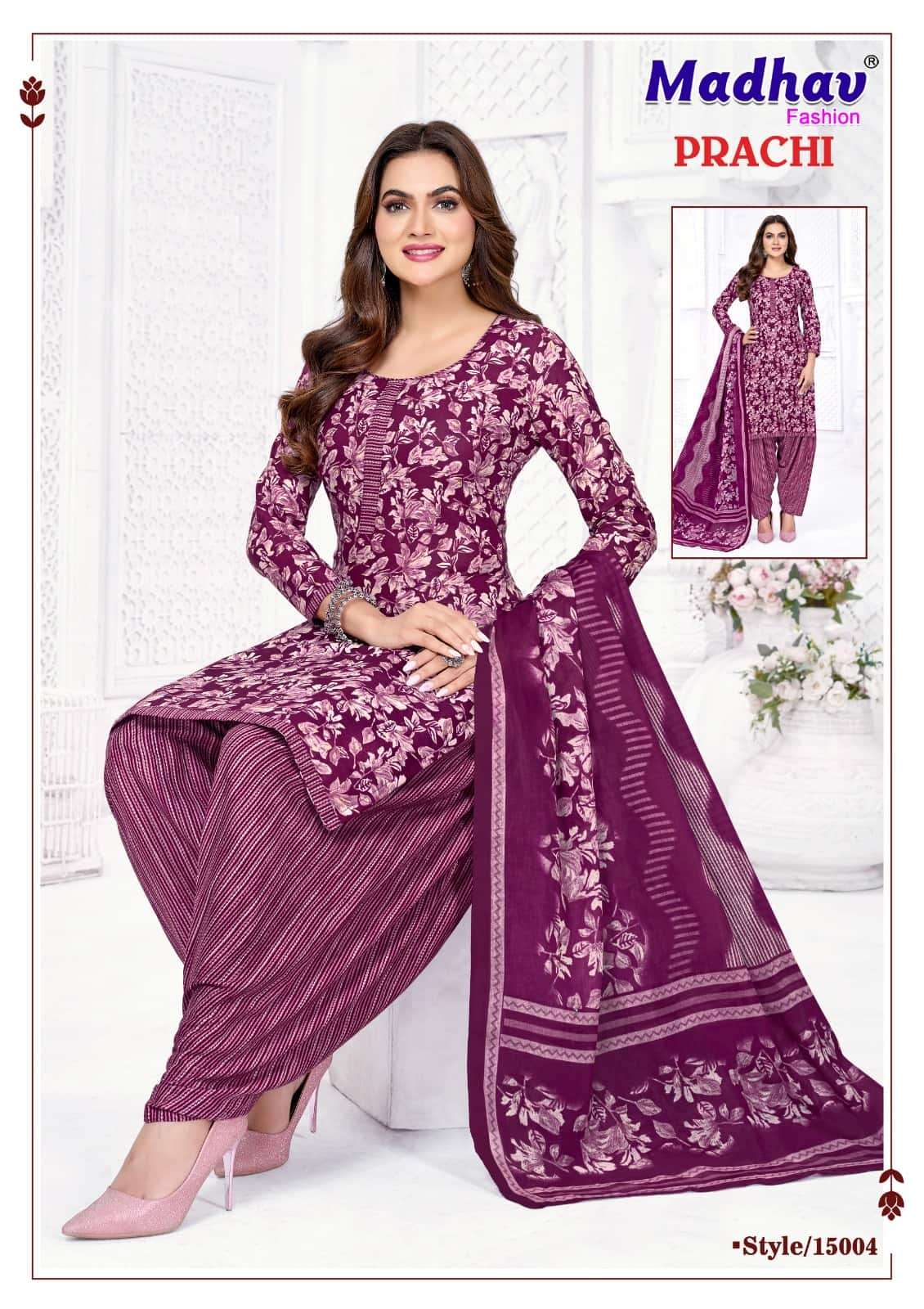 Madhav Fashion Prachi Vol 15 Pure Cotton Printed Dress Material