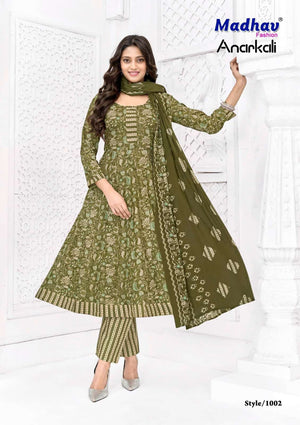 Madhav International Anarkali Vol 1 Cotton Salwar Suit Set - Amrah Wholesale