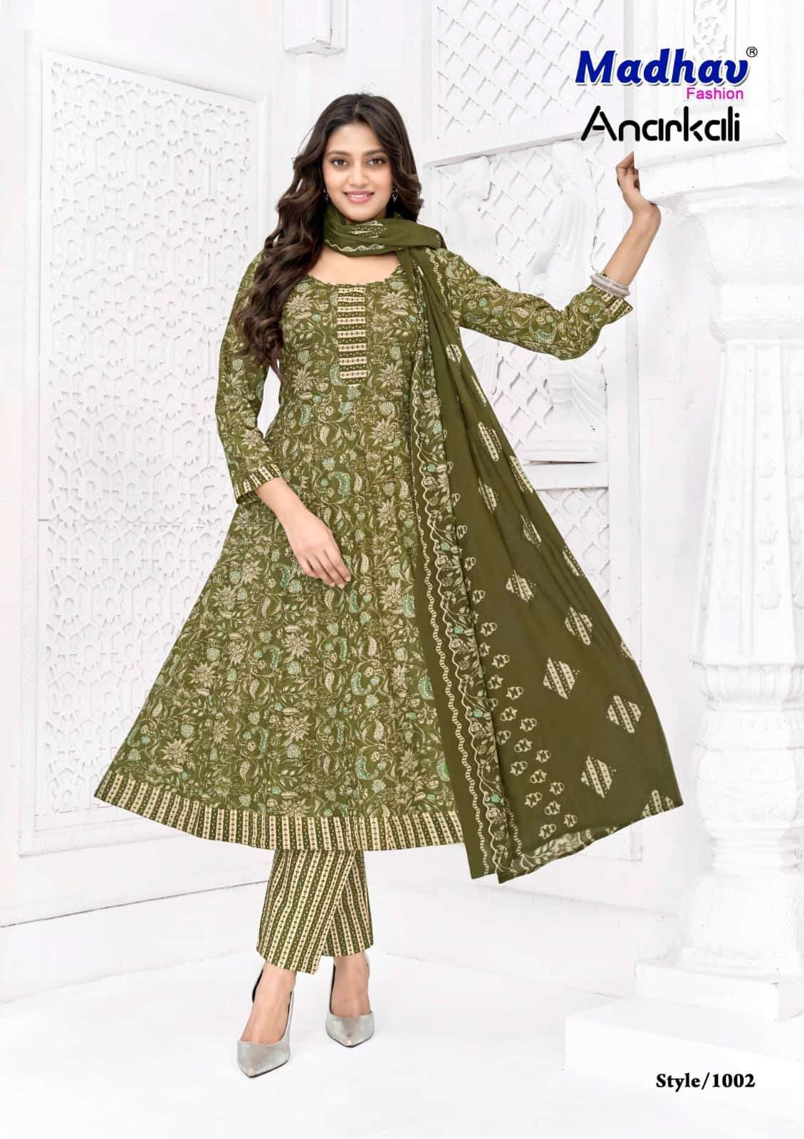 Madhav International Anarkali Vol 1 Cotton Salwar Suit Set