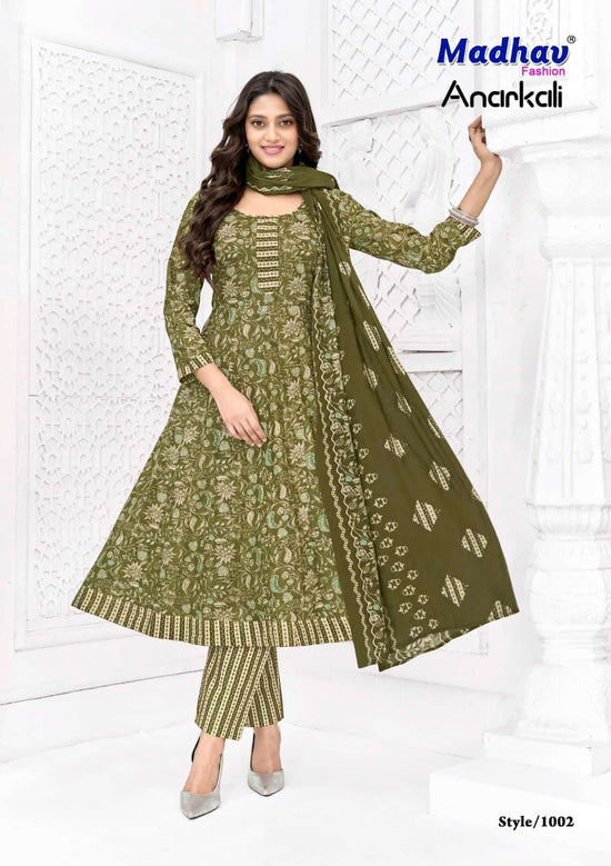 Madhav International Anarkali Vol 1 Cotton Salwar Suit Set