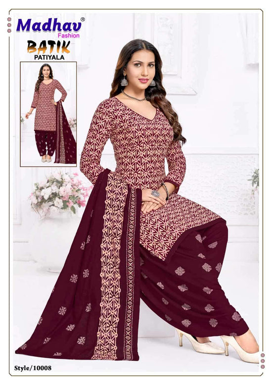 Madhav International Batik Patiyala Vol 10 Pure Cotton Printed Dress Material