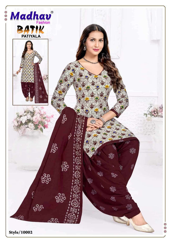 Madhav International Batik Patiyala Vol 10 Pure Cotton Printed Dress Material