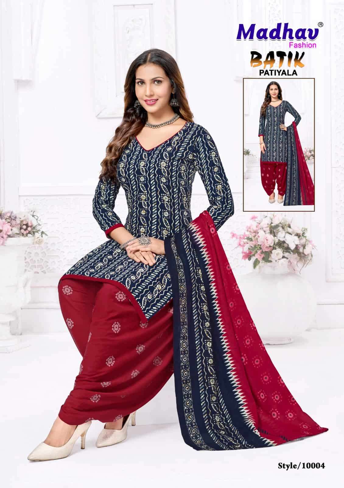 Madhav International Batik Patiyala Vol 10 Pure Cotton Printed Dress Material