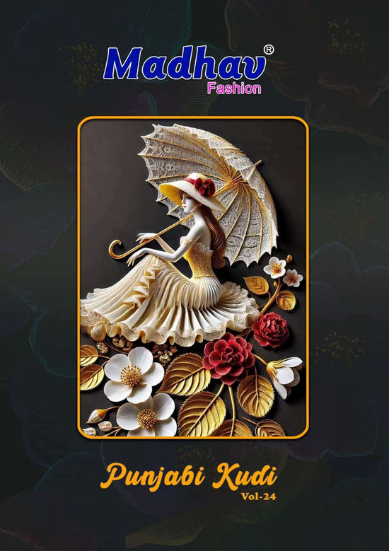 Madhav International Punjabi Kudi Vol 24 Pure Cotton Printed Dress Material