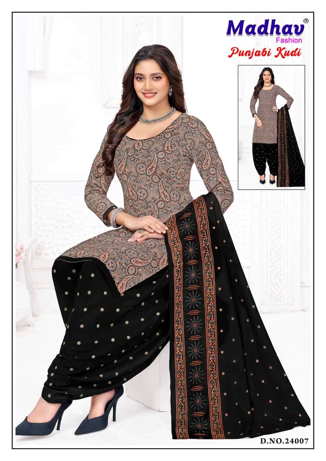 Madhav International Punjabi Kudi Vol 24 Pure Cotton Printed Dress Material