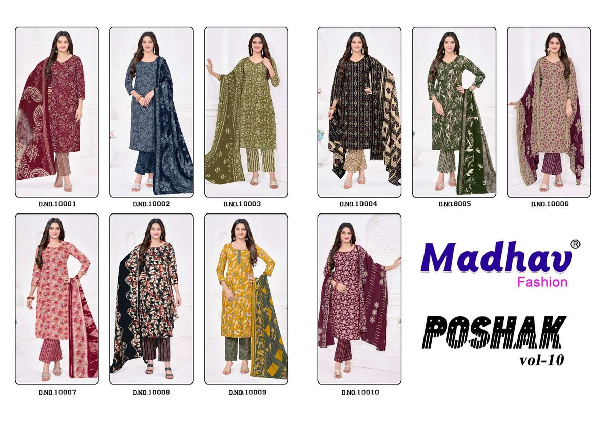 MADHAV POSHAK VOL-10 Cotton Printed Salwar Suit