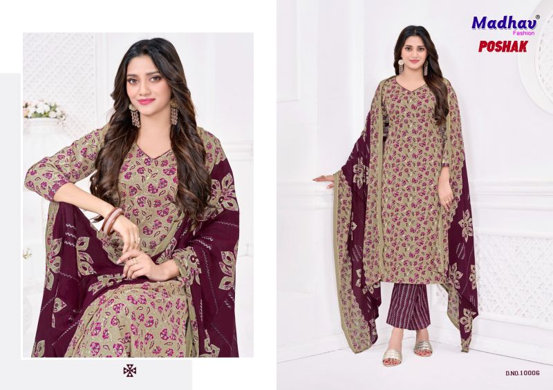 Madhav Trendz Madhav Poshak Vol 10 Cotton Printed Dress Material