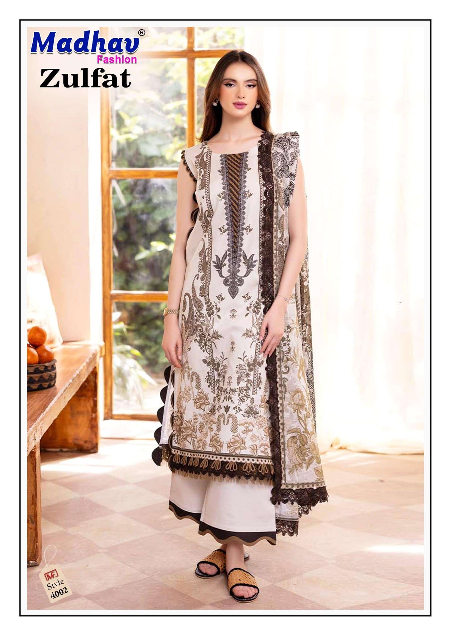 Madhav International Zulfat Vol 4 Pure Lawn Cotton Dress Material
