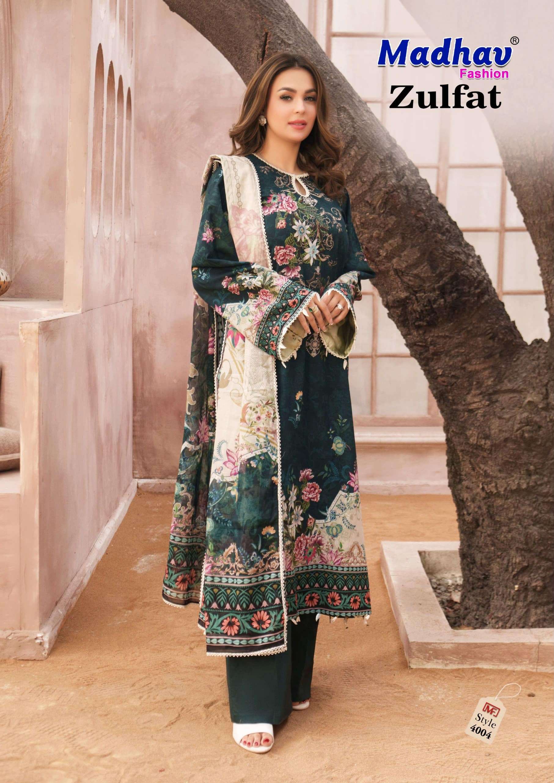 Madhav International Zulfat Vol 4 Pure Lawn Cotton Dress Material