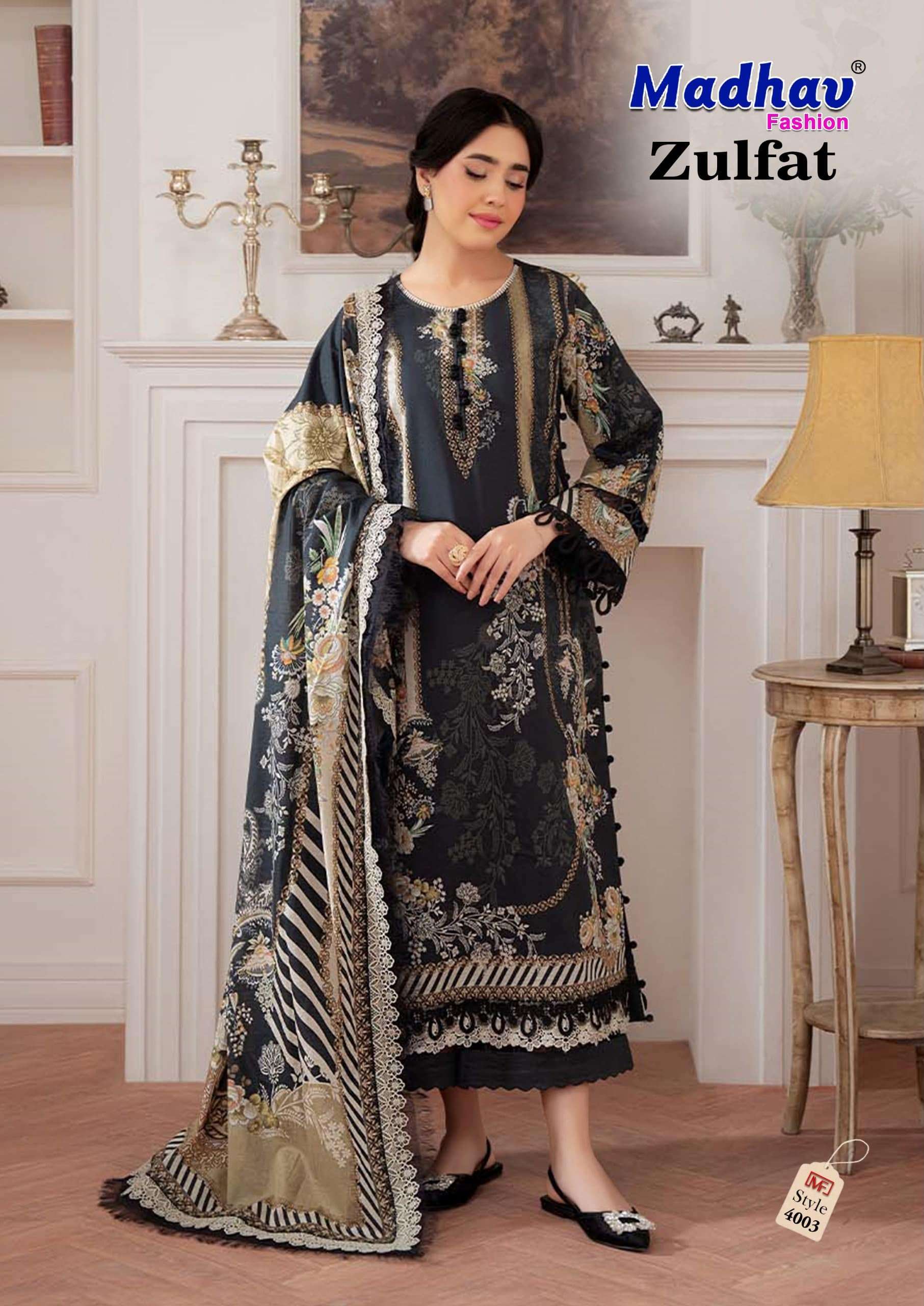 Madhav International Zulfat Vol 4 Pure Lawn Cotton Dress Material