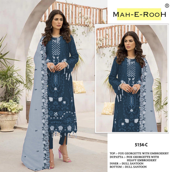 Mah E Rooh 5154 A To F Faux Georgette Pakistani Suits - Amrah Wholesale