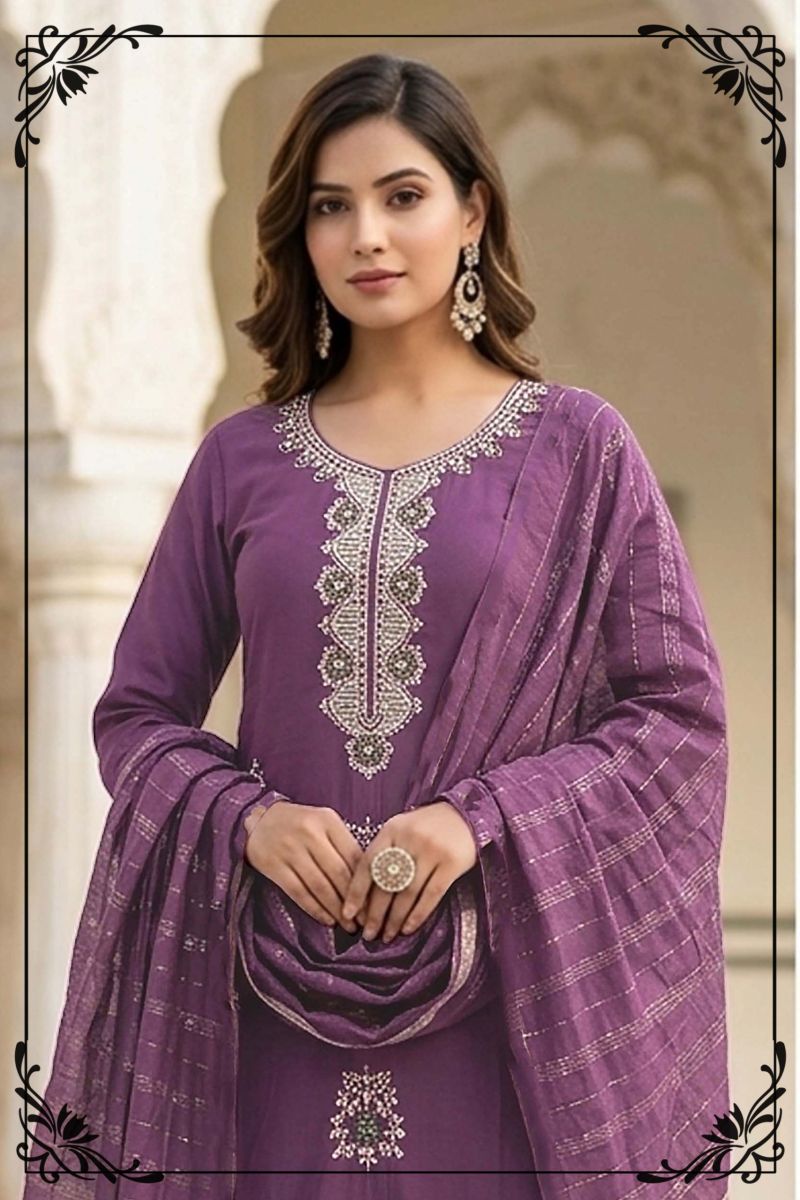 Mahi Vol 2 Roman Silk Kurti With Bottom & Dupatta