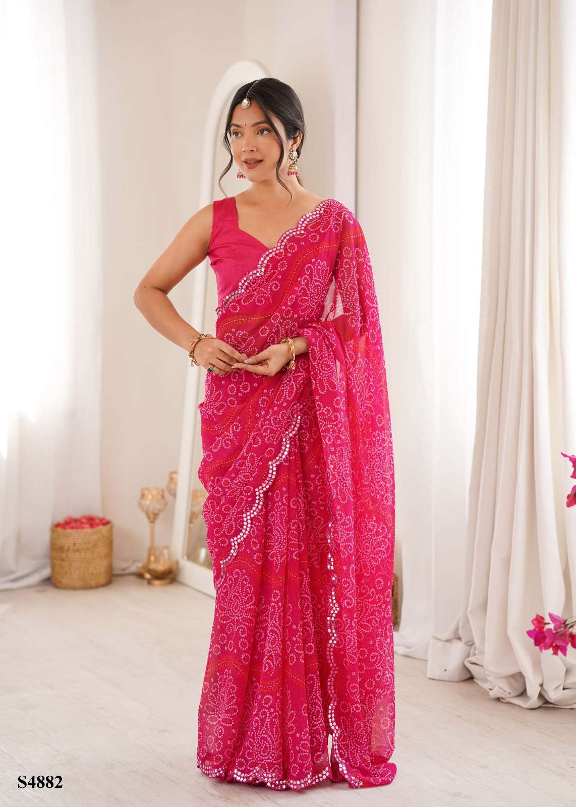 Mahotsav Aadhirai Georgette Printed Saree Wholesale