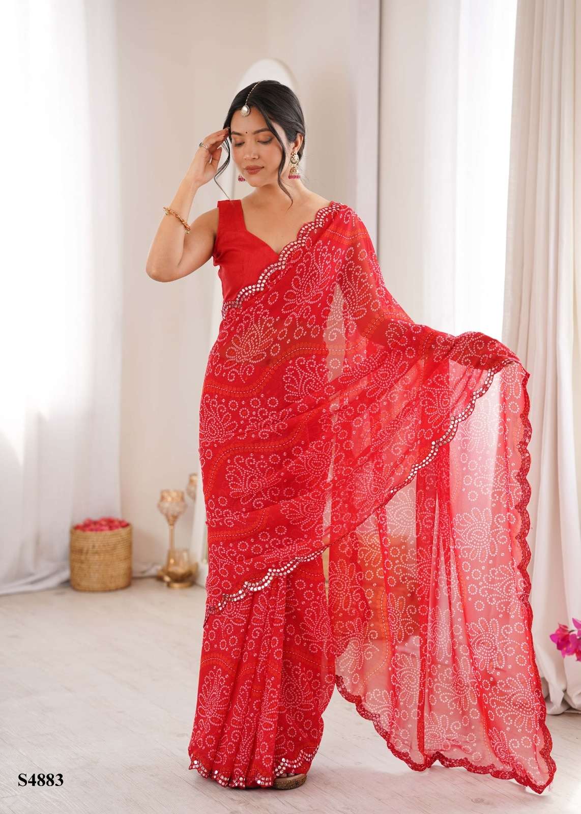 Mahotsav Aadhirai Georgette Printed Saree Wholesale