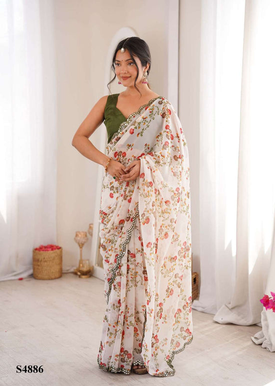 Mahotsav Aamani Georgette Printed Saree Wholesale