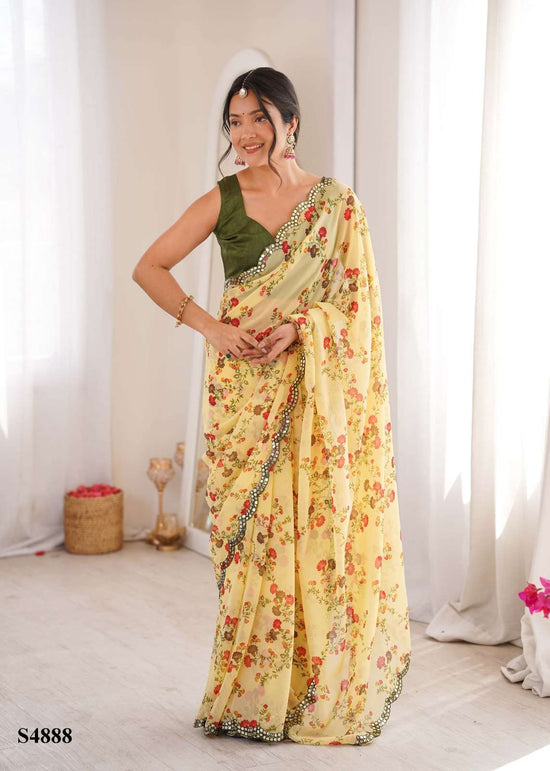 Mahotsav Aamani Georgette Printed Saree Wholesale